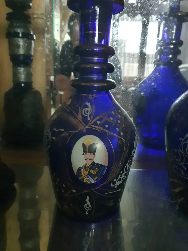 Barang antik  gambar raja persia nasser al din shah qajar