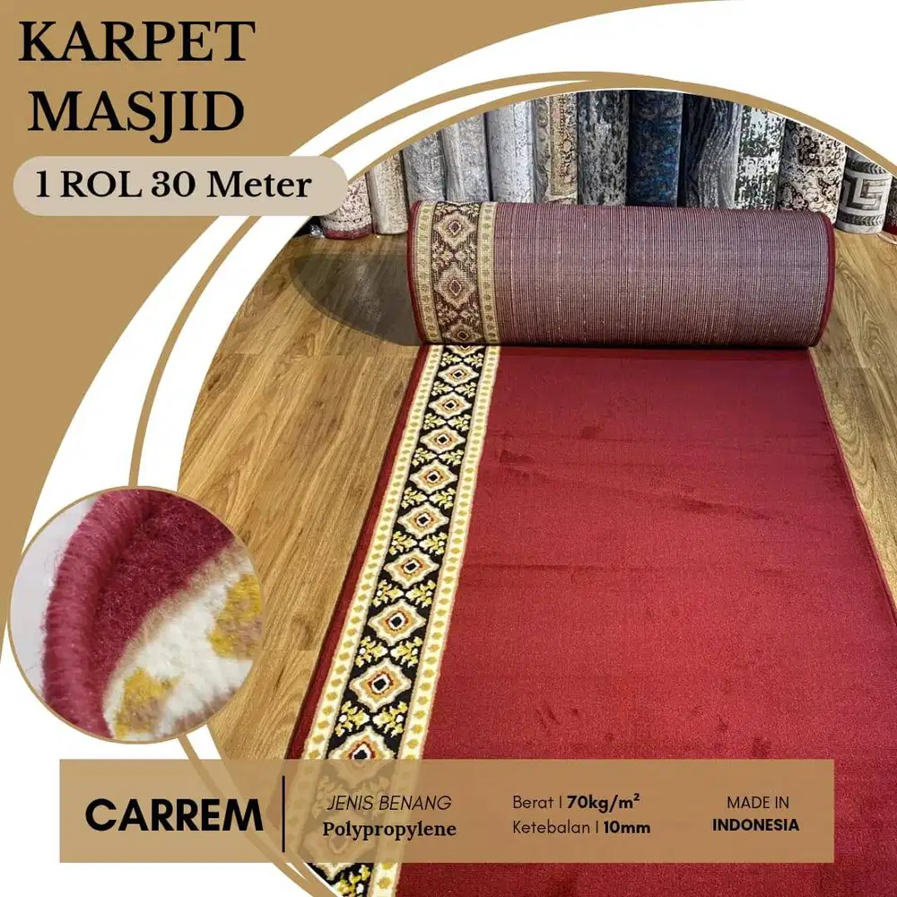Karpet Masjid Meteran Berkualitas /  Carrem