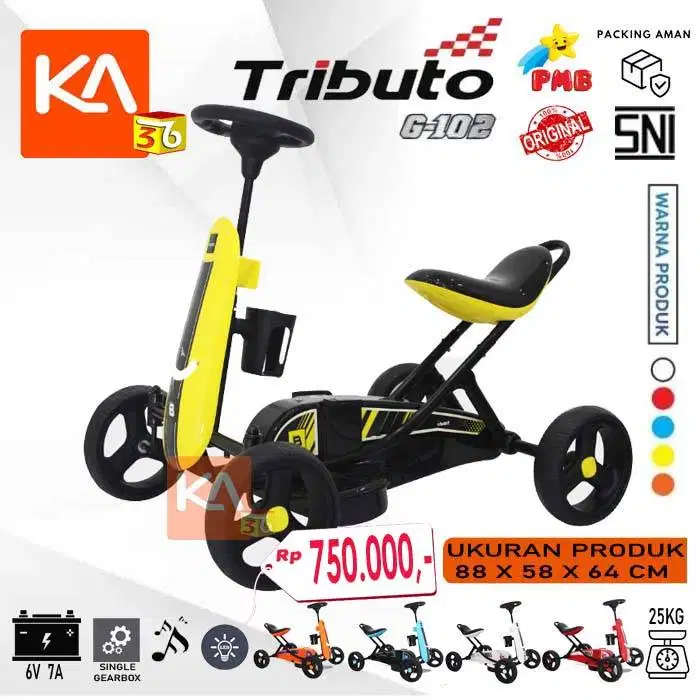 Gokart Untuk Anak Gokart Tributo PMB G102 Aki Berat Max 25 KG