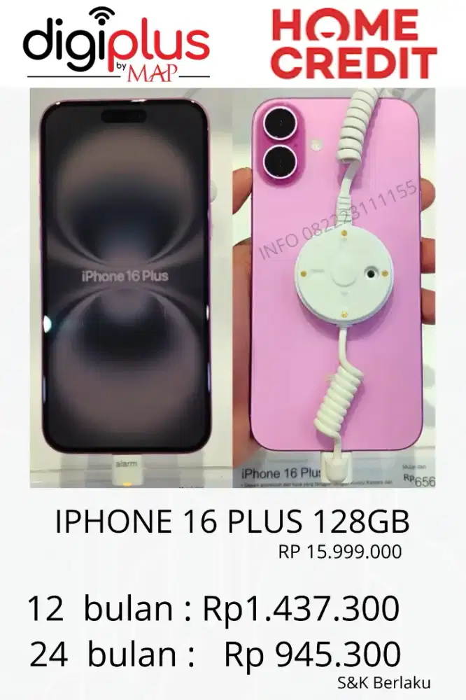 IPHONE 16 PLUS 128GB PROMO CICILAN TANPA DP BUNGA RINGAN