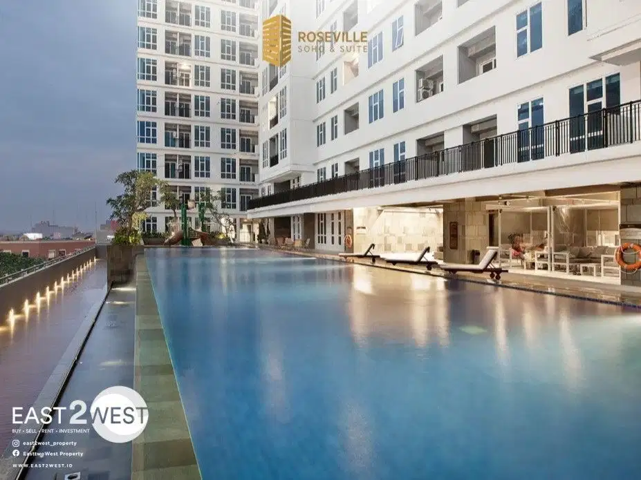 Disewakan Apartemen Roseville BSD City Tangerang Selatan Type 1BR Lantai 30 Fully Furnished Siap Huni