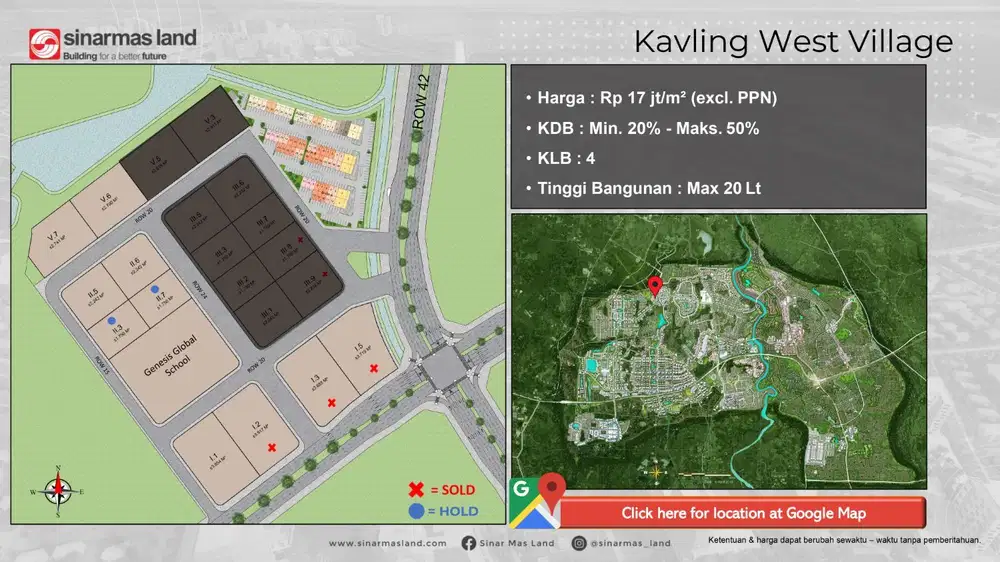 Dapatkan Kavling Impian Anda di West Village BSD, Siap Bangun