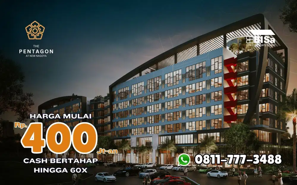 The Pentagon Apartemen Harga mulai Rp. 400an juta bisa Cash Bertahap hingga 60x