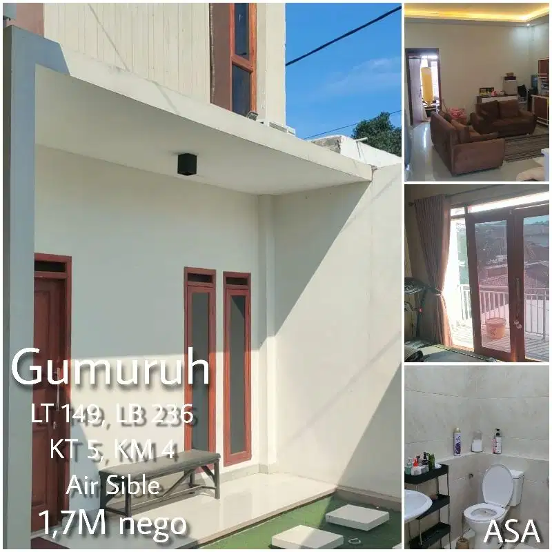 Rumah Cantik di Buah Batu Air Sible Hadap Barat