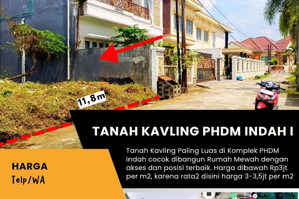 Tanah Nyaman dalam Komplek PHDM di Kalidoni PUSRI Palembang