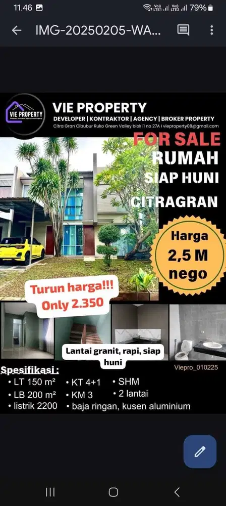 TURUN HARGA RUMAH CITRA GRAND CIBUBUR