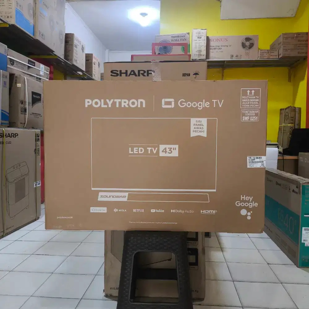 POLYTRON GOOGLE TV 43INCH SOUNDBAR PROMO BISA KREDIT TANPA DP