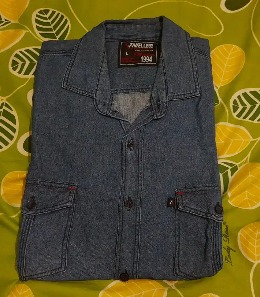 Kemeja Jeans Blue Lengan Panjang