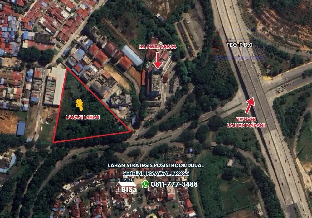 Lahan Strategis di sebelah RS AWAL BROSS Dijual