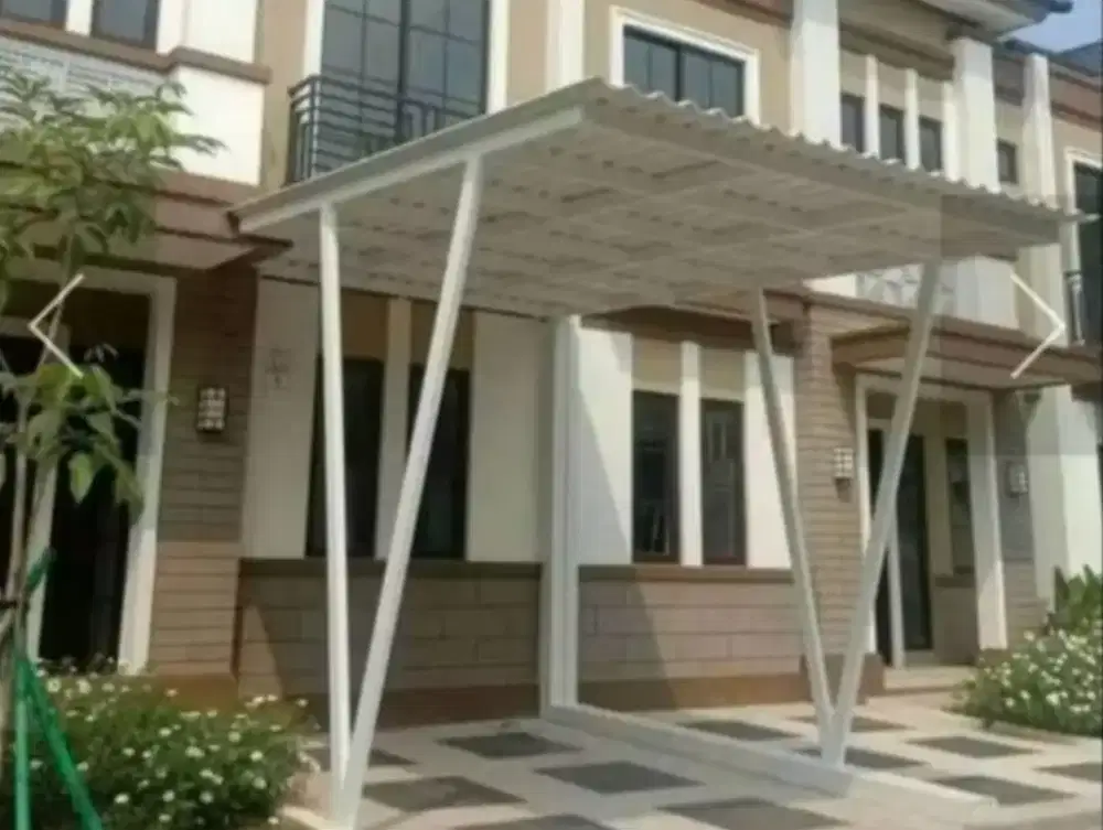 Pemasangan kanopi baja ringan sni