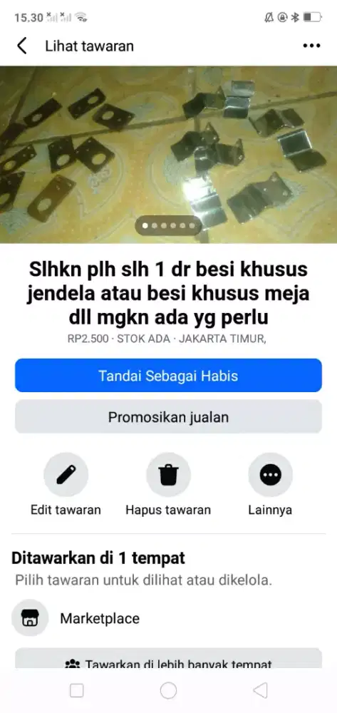 Slhkn plh slh 1 dr besi kelengkapan jendela/meja mgkn ada yg perlu