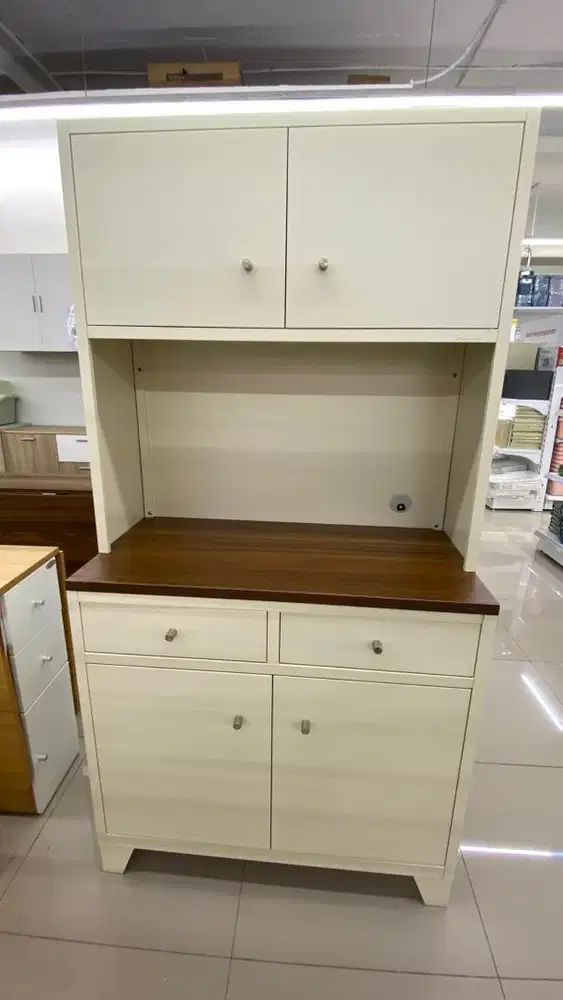 Kabinet dapur metal walnut