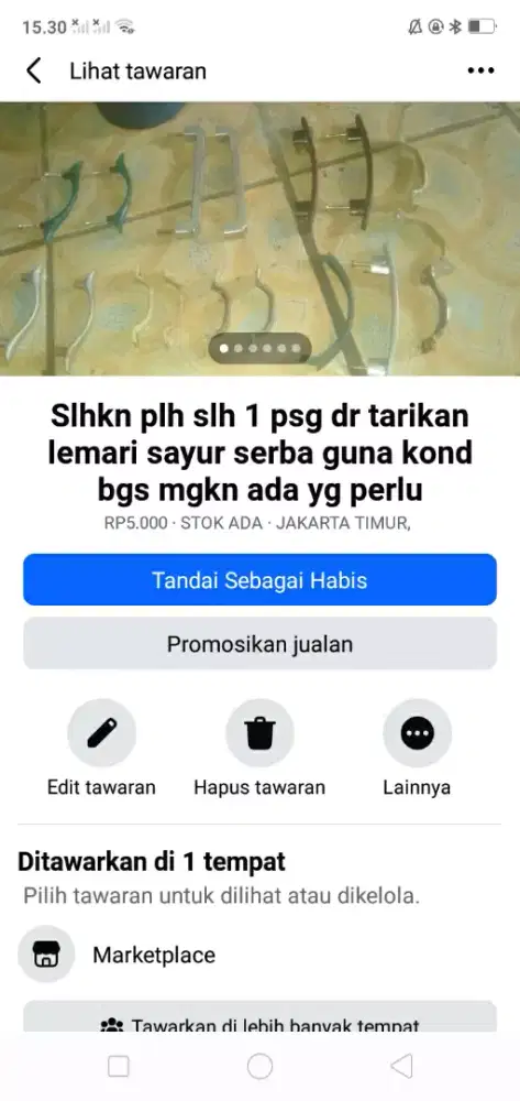 Slhkn lh slh 1 psg dr tarikan lemari sayur yg mgkn ada yg perlu murah2