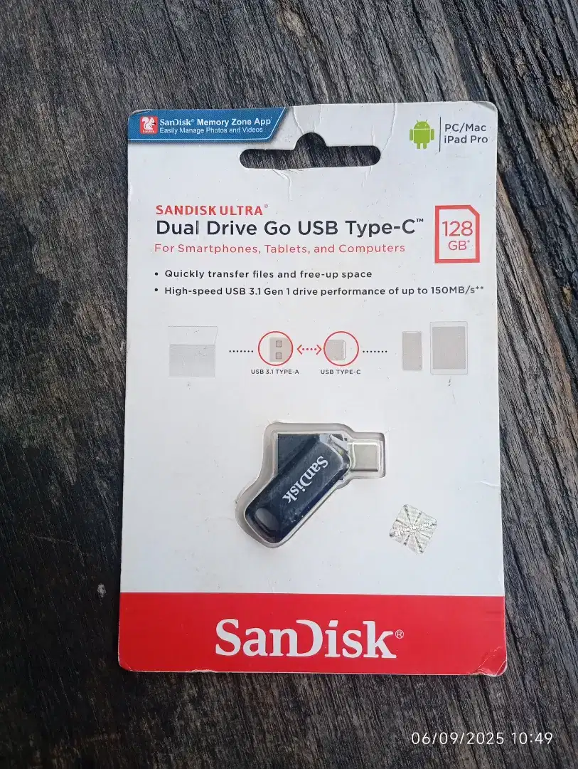 Flashdisk OTG Dual Drive Type C & USB 128GB