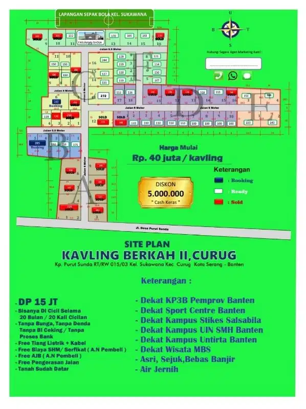 Tanah Kavling Murah kota Serang Banten