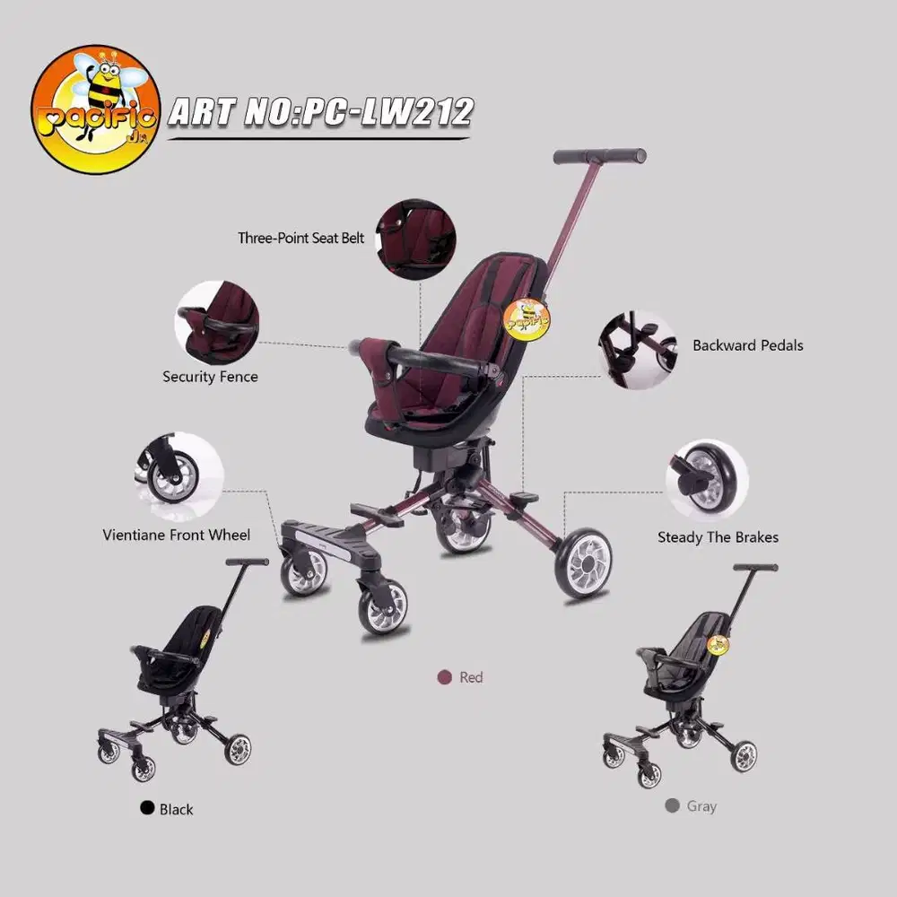Magic Baby Stroller Kereta Dorong Anak Hadap Depan Belakang - LW212