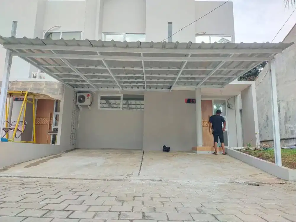 Kanopi Carport Baja ringan Atap alderon Rs double layer & Single layer