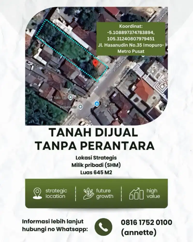 * TANAH DIJUAL TANPA PERANTARA *