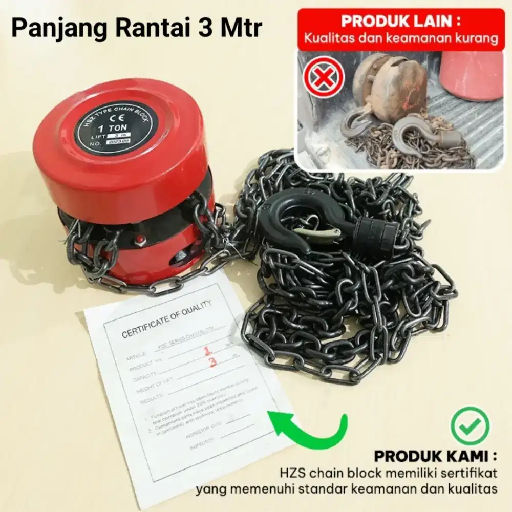 Katrol 1 Ton Murah (Grab)