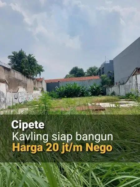 TANAH KAVLING Bagus Luas Siap Bangun Strategis Di Cipete Jakarta Selatan