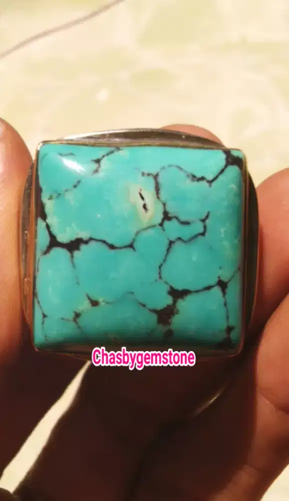 Batu Pirus hubei serat kura-Natural pirus Hubei serat jala HQ