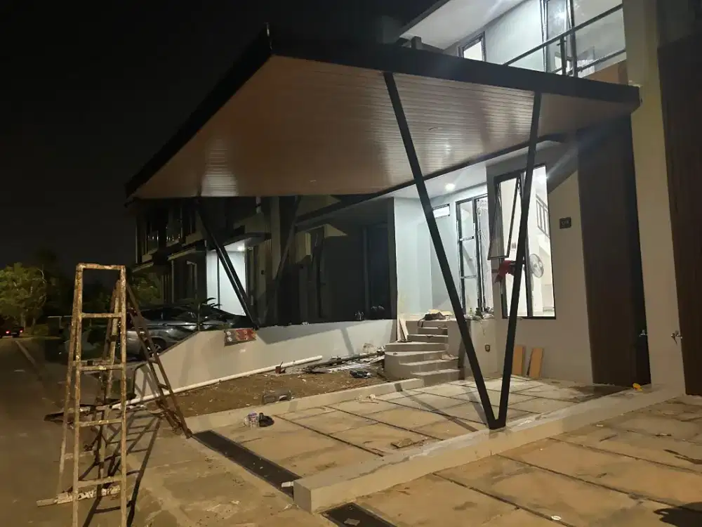 kanopi bajaringan plafon kombinasi