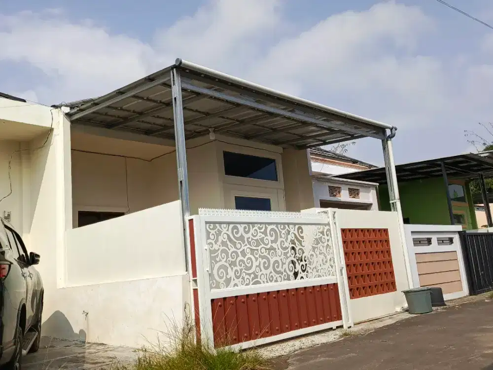 kanopi bajaringan atap sepandek polos murah