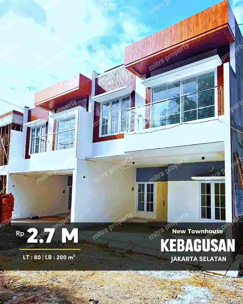 RUMAH MEWAH MINIMALIS SIAP HUNI DALAM TOWNHOUSE DI KEBAGUSAN