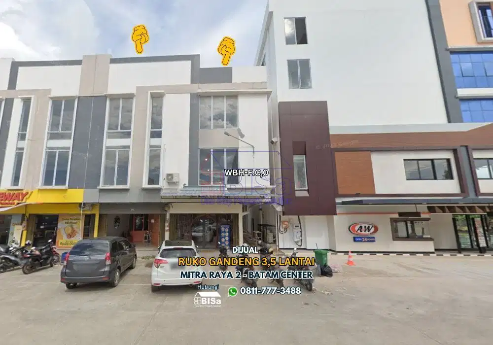 Ruko Gandeng 3,5 Lt di Mitra Raya 2 Batam Centre Dijual