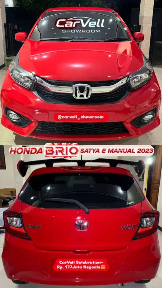 Honda BRIO Satya E Manual 2023 Istimewah Kinclong Bossku