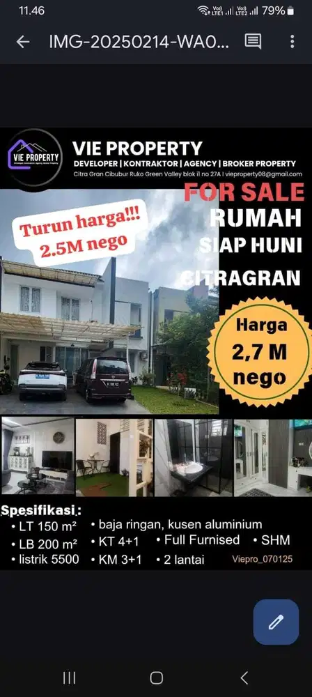 RUMAH SIAP HUNI DI CITRA GRAND CIBUBUR