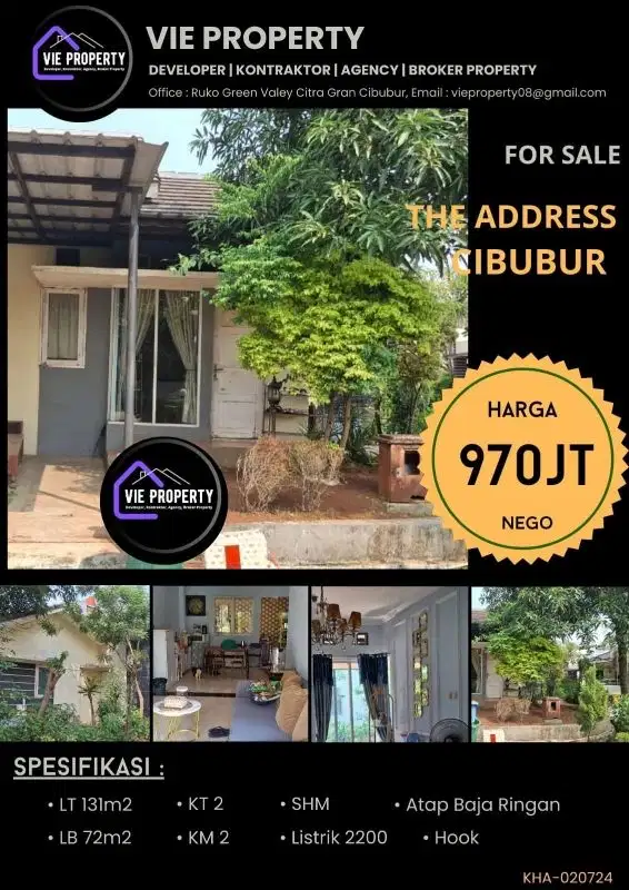 Rumah Luas HooK di The Address Cibubur