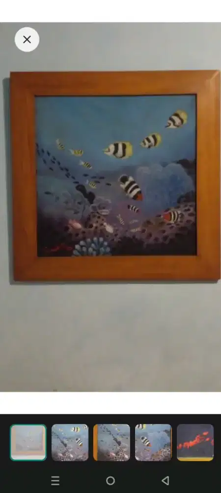 LUKISAN MOTIF IKAN HIAS