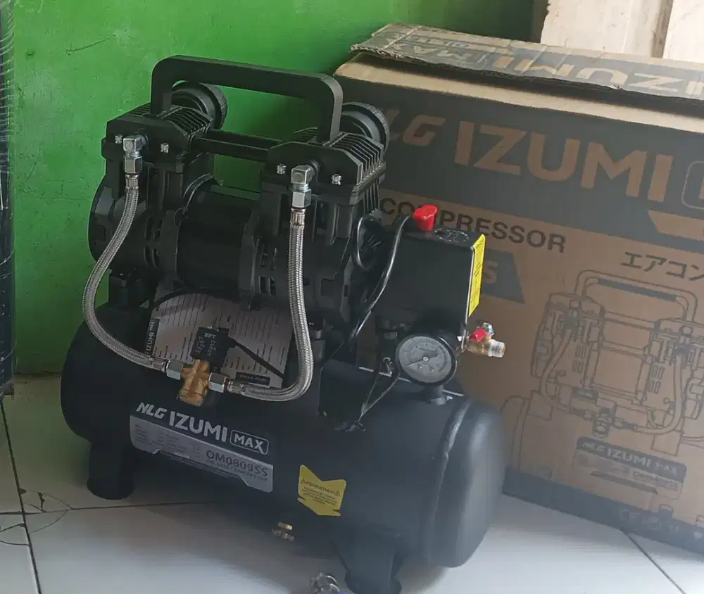 KOMPRESOR UDARA 1HP TIPE SELENT SUARA HALUS BARU GRESS