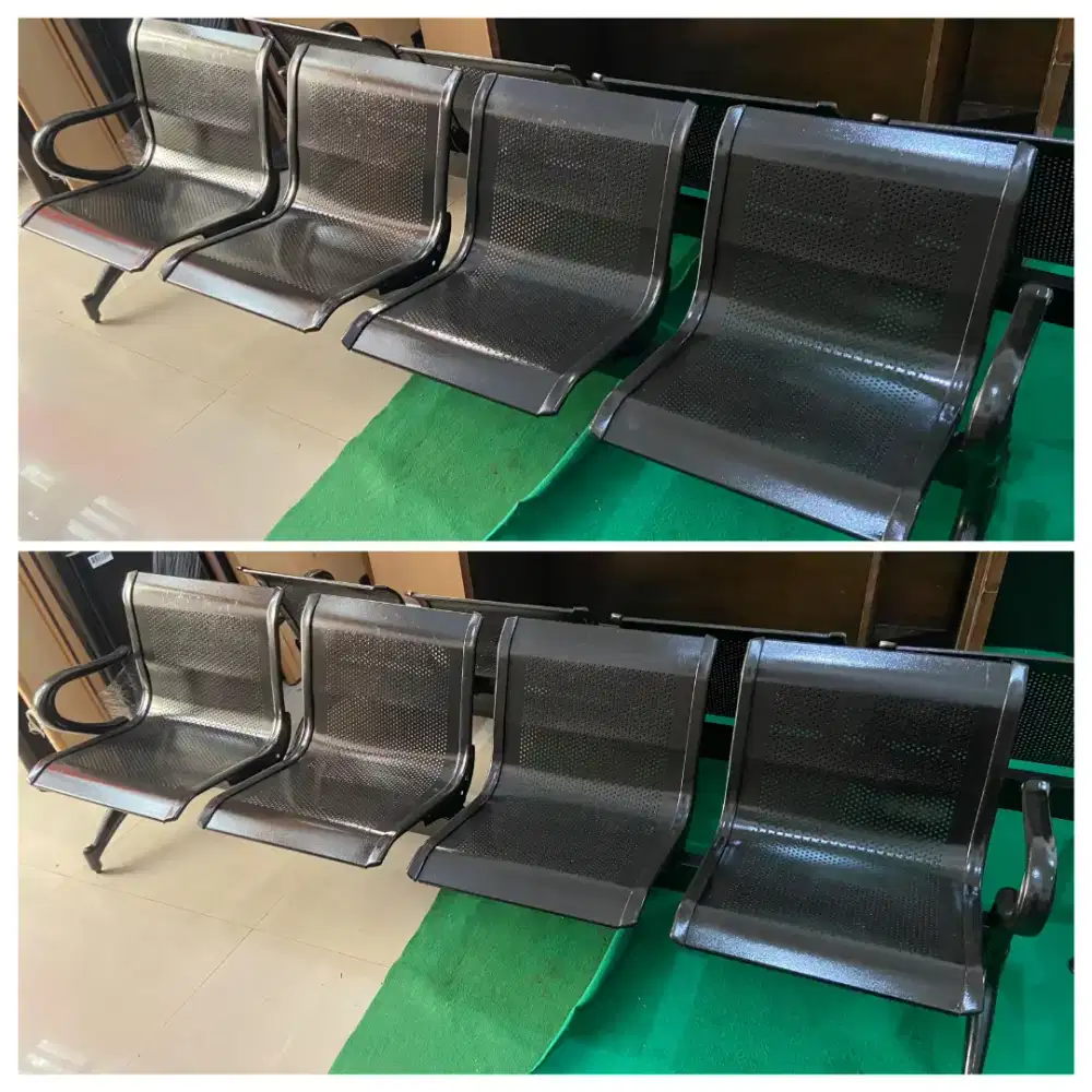 Kursi tunggu bandara 4 dudukan Kursi besi bekas