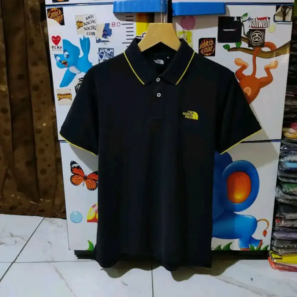 Kaos polo shirt TNF The North Face Twin tipped colour black Size M