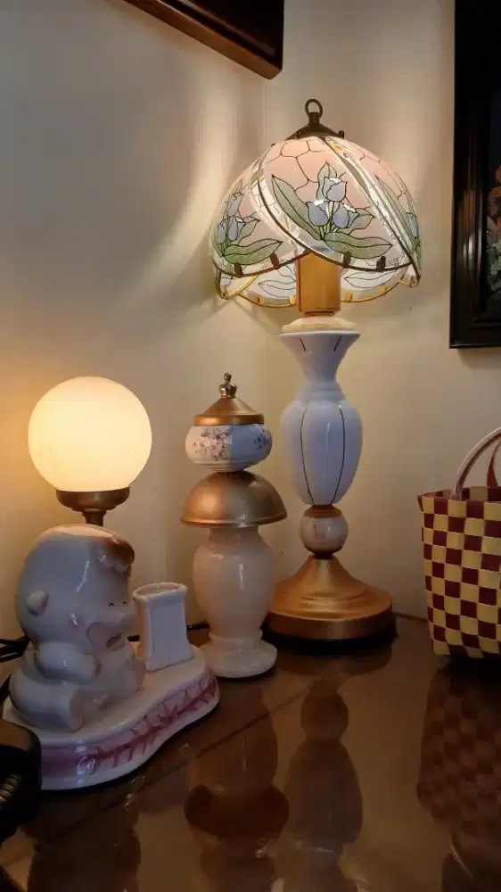 Lampu meja Antik kuno vintage klasik