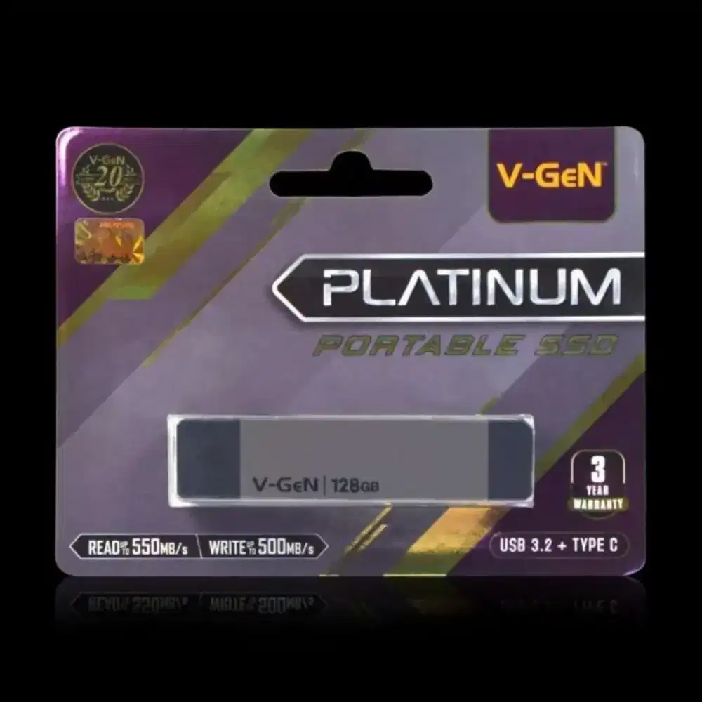 JUAL SSD PORTABLE PLATINUM 128GB