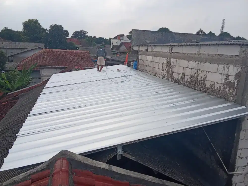 Kanopi baja ringan atap spandek polos