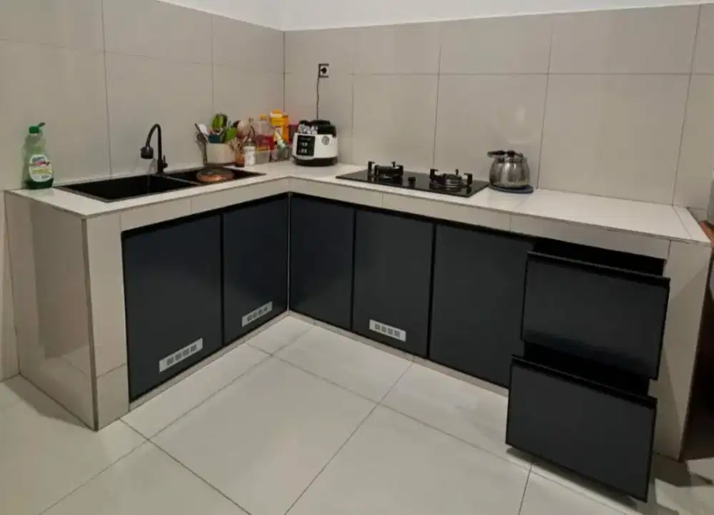 Kitchenset almunium acp fremless engsel slowmotion/ lp