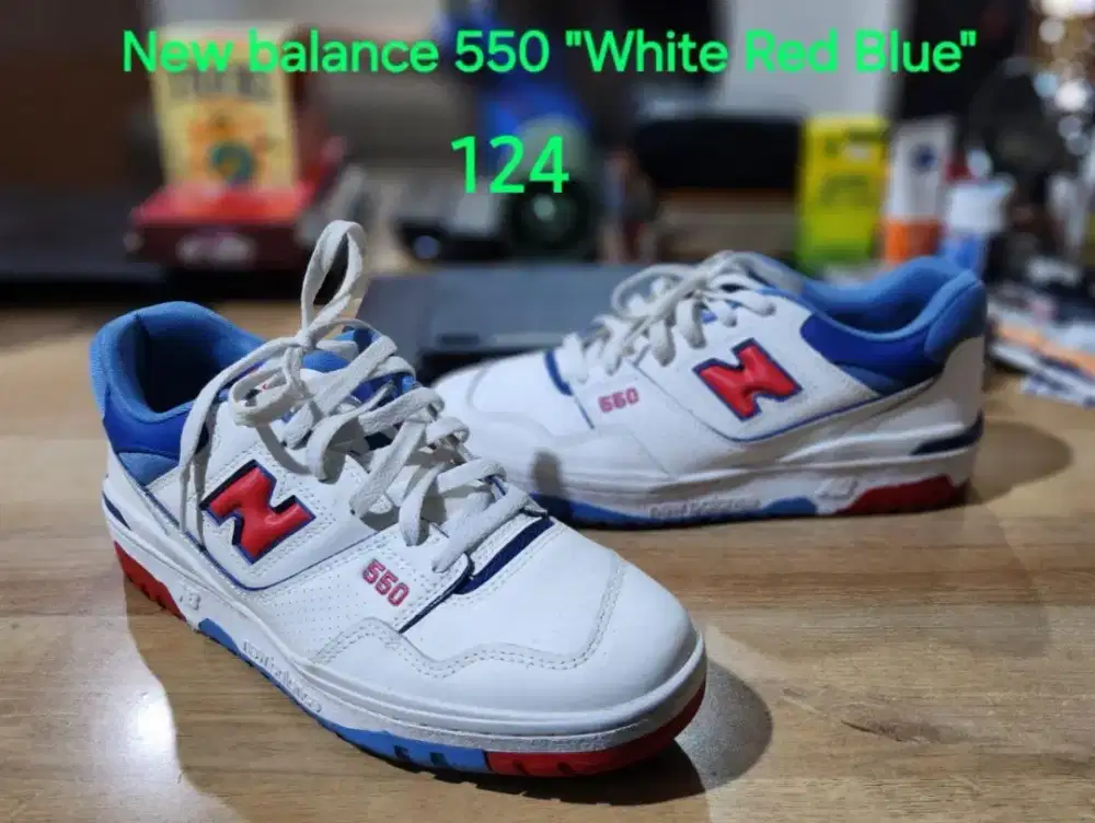 Sepatu New Balance 550 White Red Blue