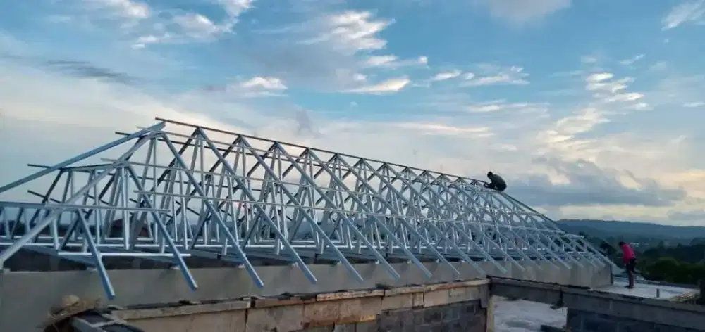 Spesialis baja ringan pasang atap rumah canopy plafon gypsum pvc murah