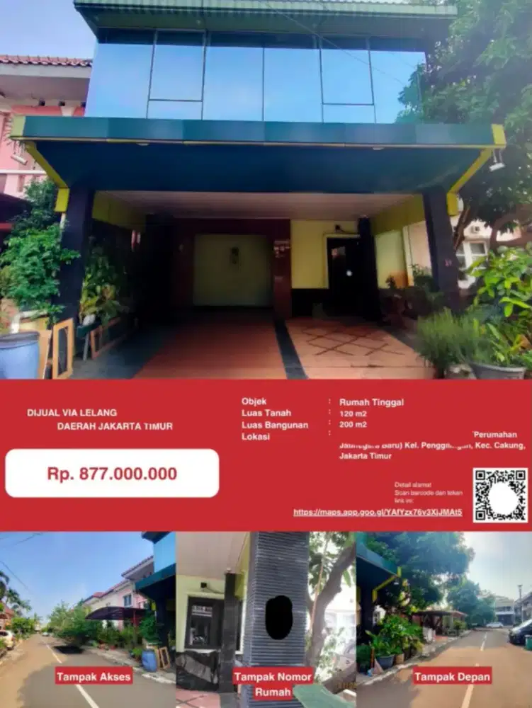Dijual Rumah Perumahan Jatinegara Baru