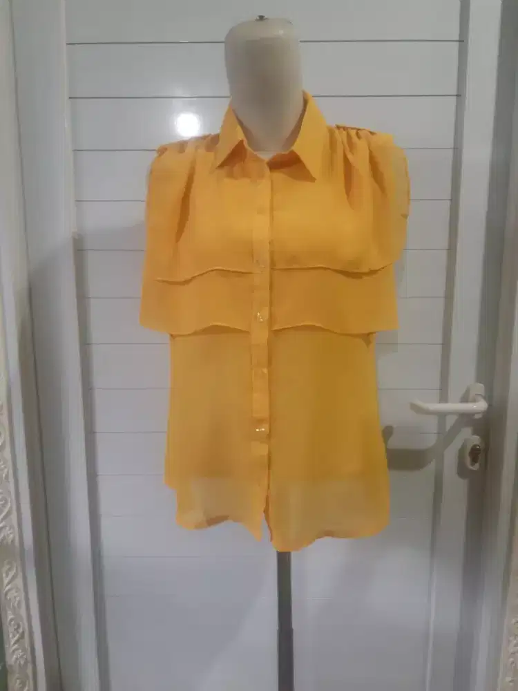 Blouse/kemeja sifon kutung sugar preloved tjap karoeng