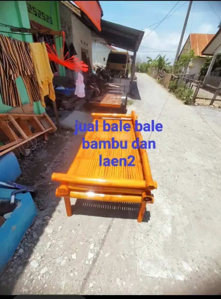 Jual kursi bambu tangga lipat Tirai gulung dan laen2
