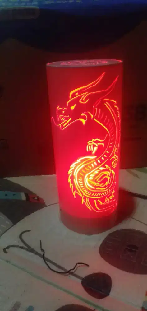 lampu hias ukir naga