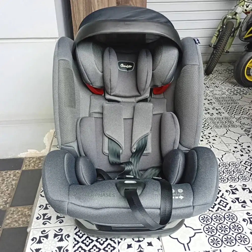 Car Seat Bayi 0–36 kg Cocolatte CL-9265 Dark Grey – ISOFIX, Canopy, Fa