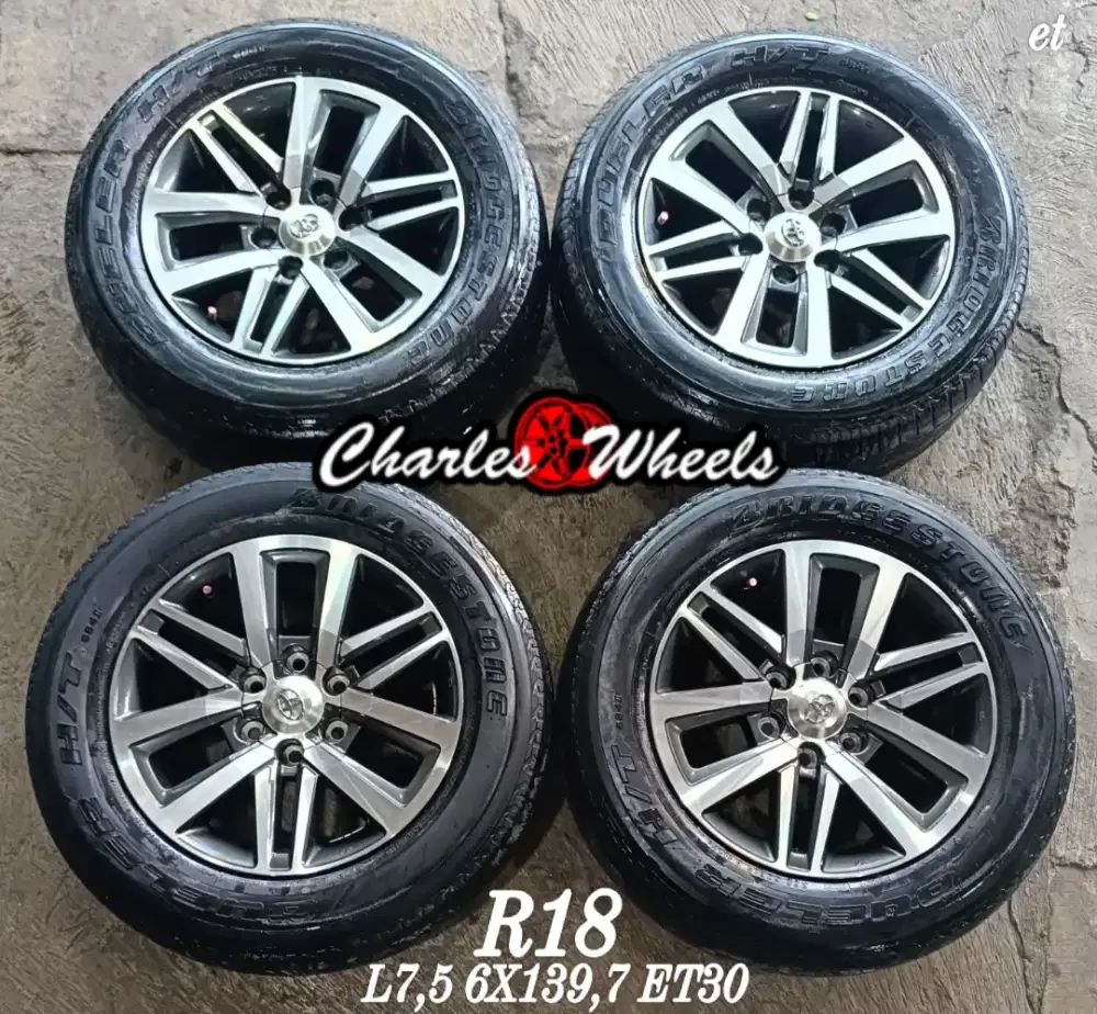 Jual velg + ban oem fortuner r18 6x139,7