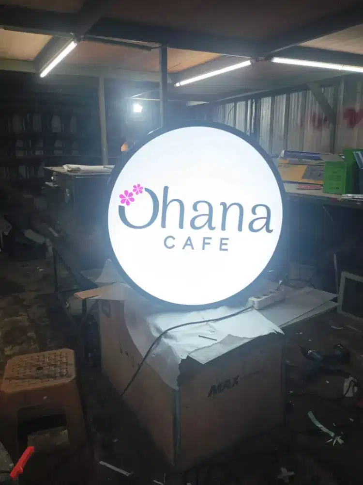 Jual neon box murah 2 sisi