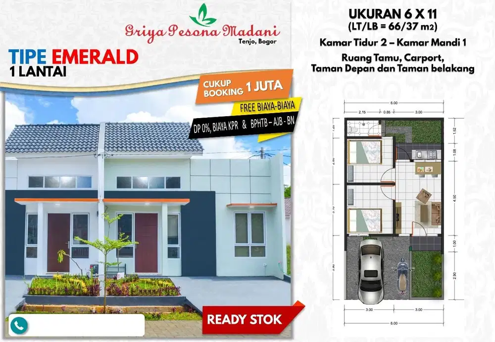 Rumah Komersil All In 1 juta